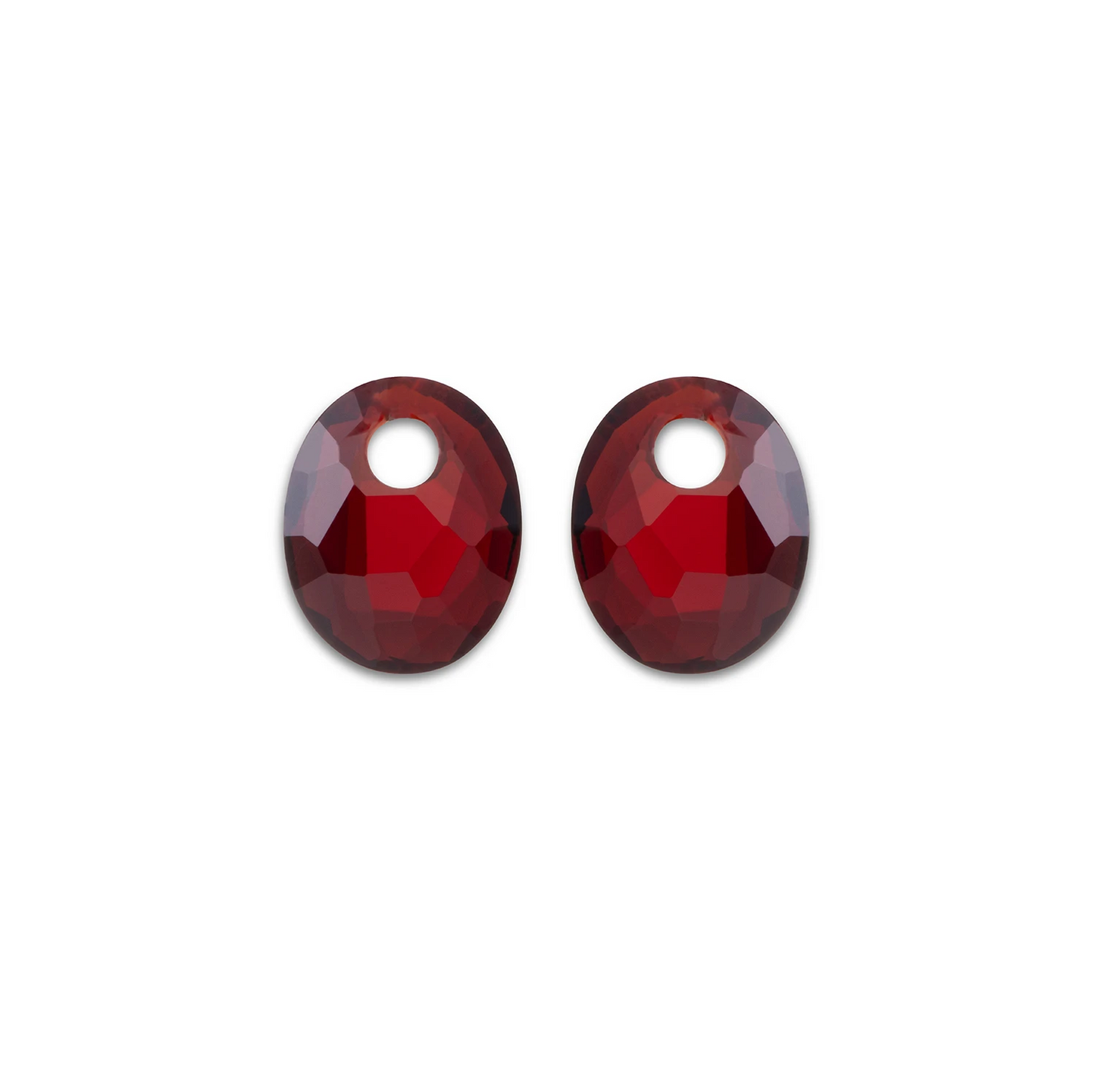 Earstones | Small Oval - Ruby Quartz