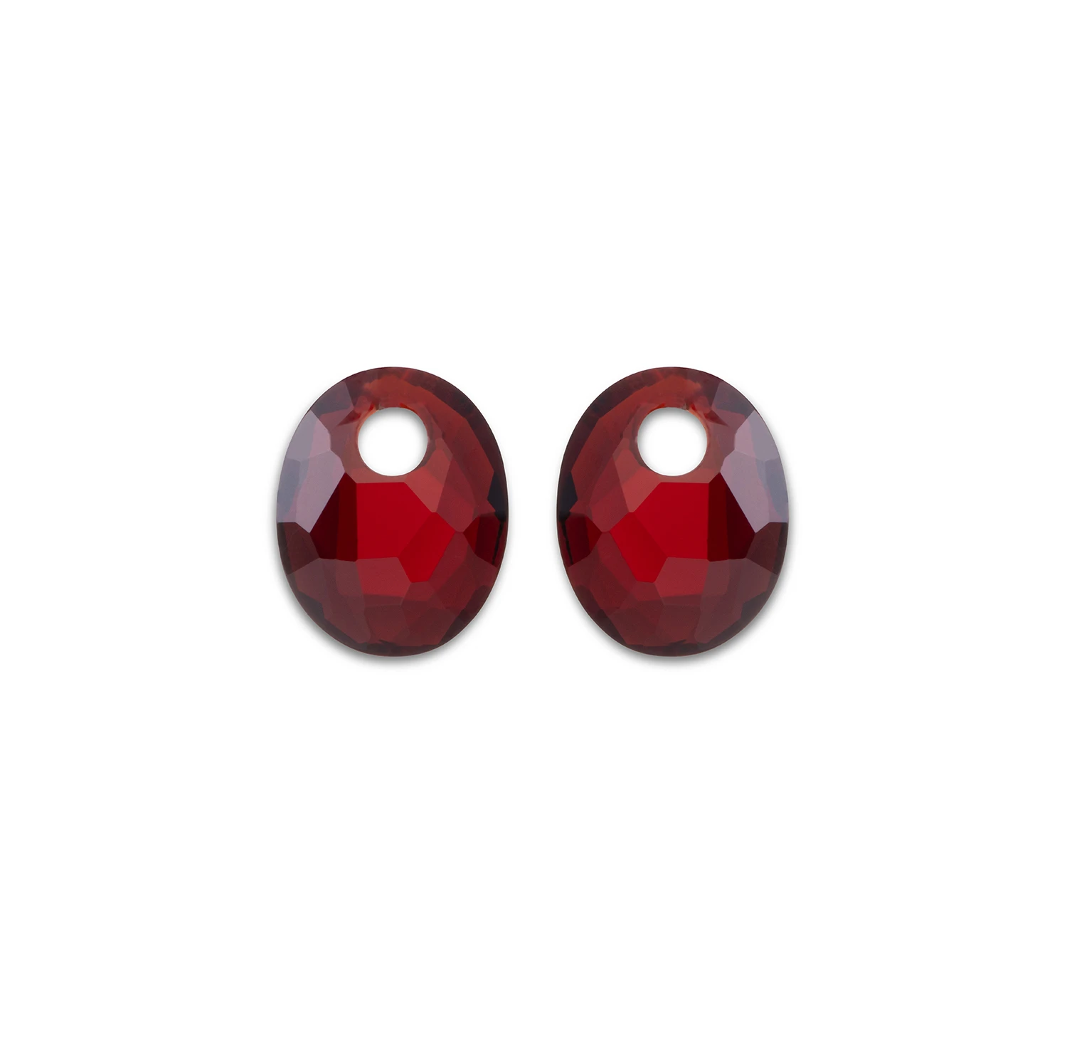 Earstones | Small Oval - Ruby Quartz
