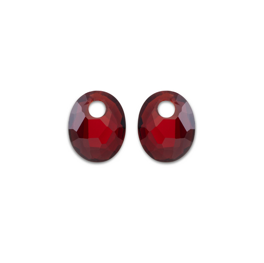 Earstones | Small Oval - Ruby Quartz