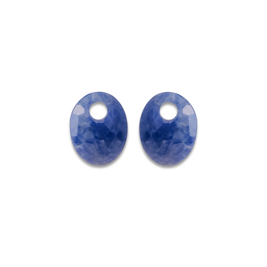 Earstones | Small Oval - Sodalite