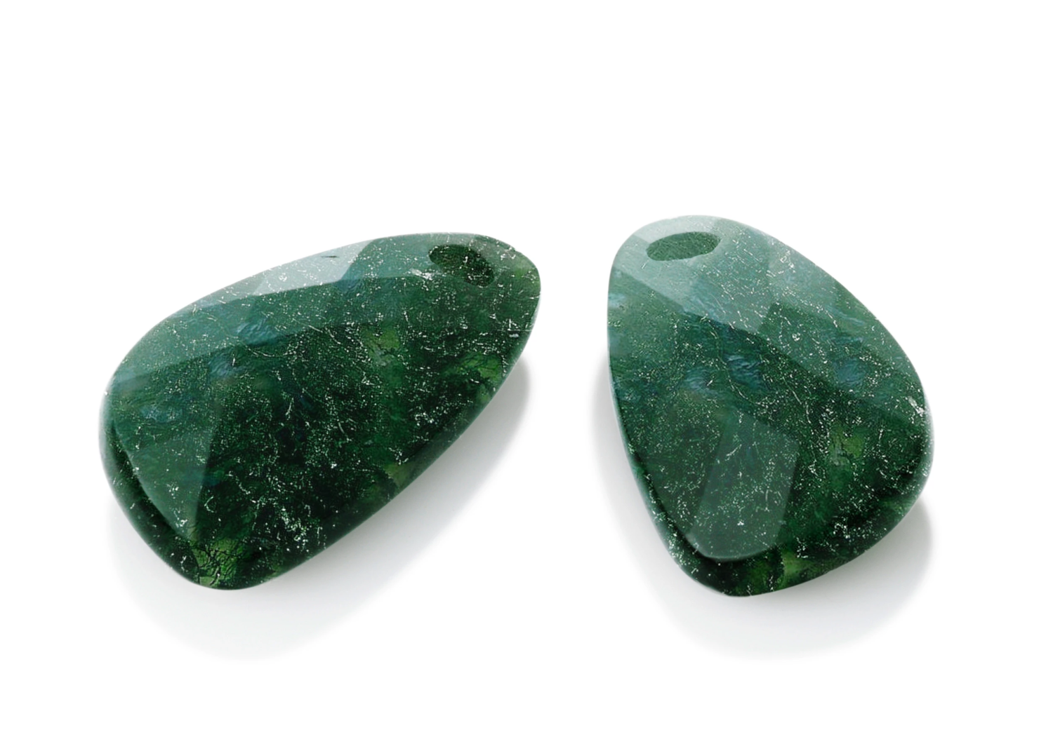 Earstones - Supernova - Moss Agate