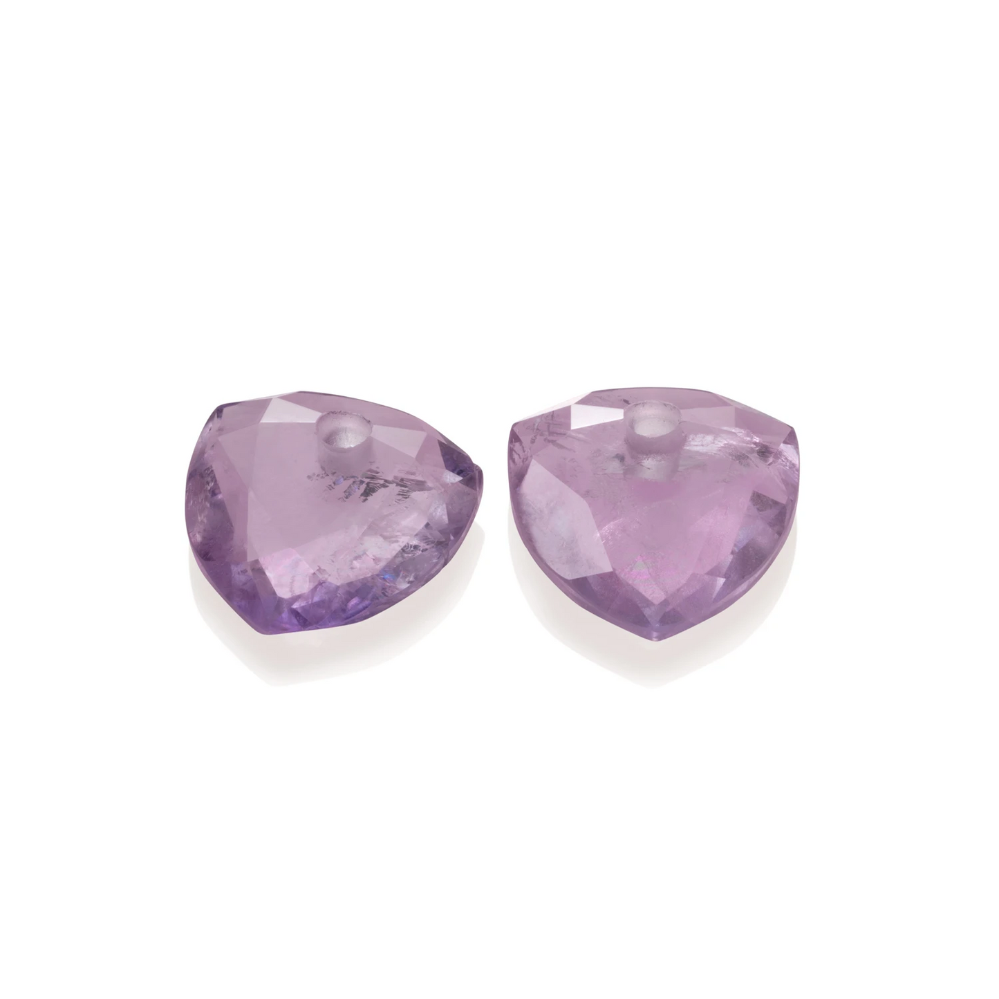 Earstones | Trillion Cut - Amethyst
