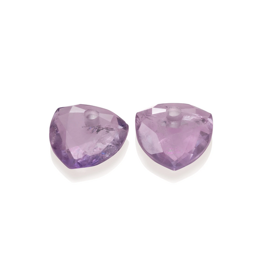 Earstones | Trillion Cut - Amethyst