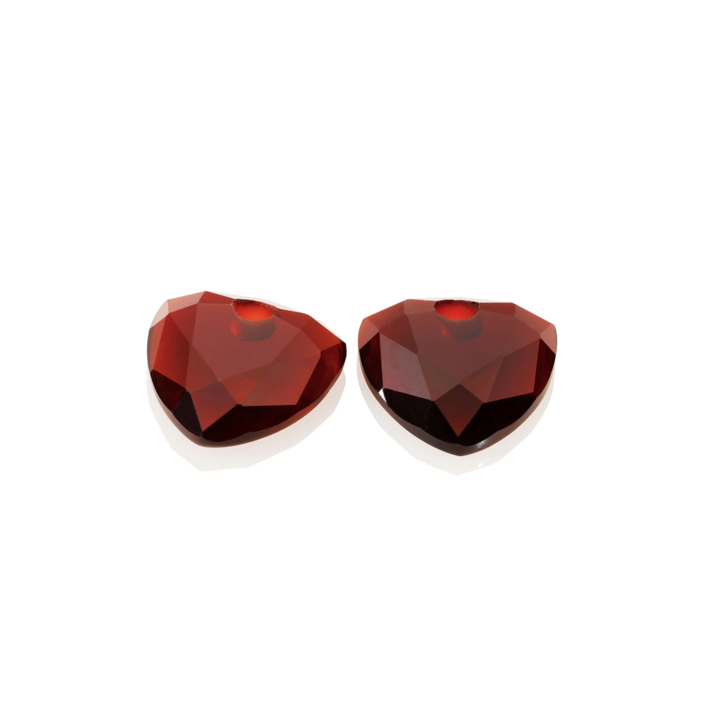 Earstones | Trillion Cut - Ruby Quartz