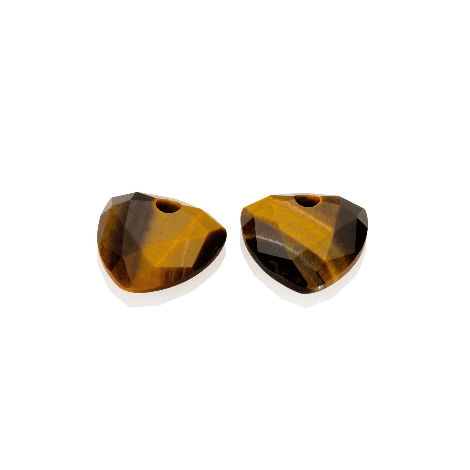 Earstones | Trillion Cut - Tiger Eye