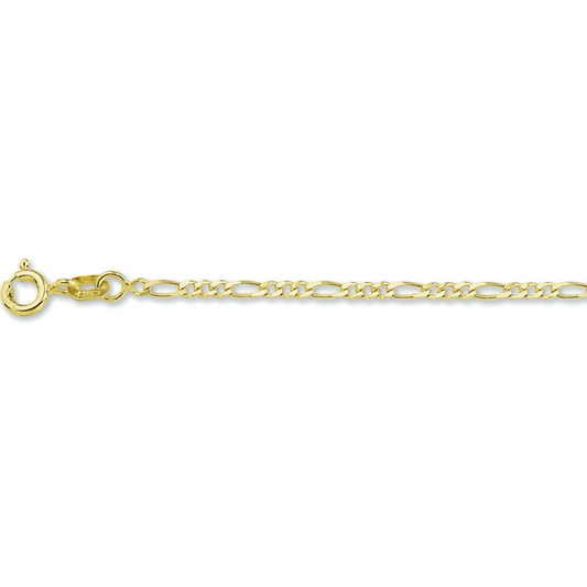 enkelbandje figaro 1,9 mm 14K geelgoud