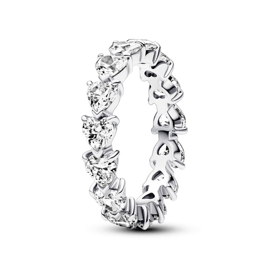Eternity-ring met hartenrij