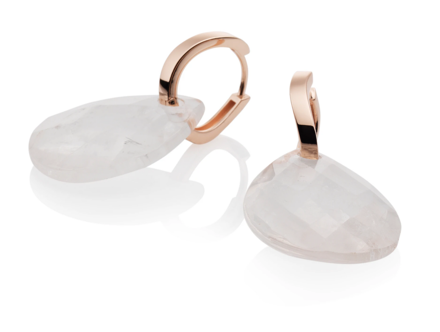 Facet Eardrop - Mountain Crystal