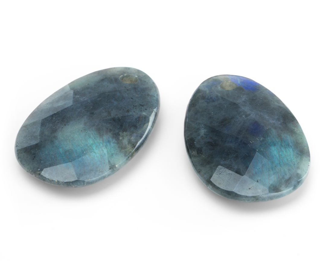 Facet Large Oval Drop - Labradorite
