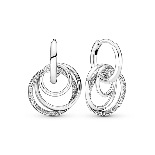 Family Always Encircled Hoop Earrings