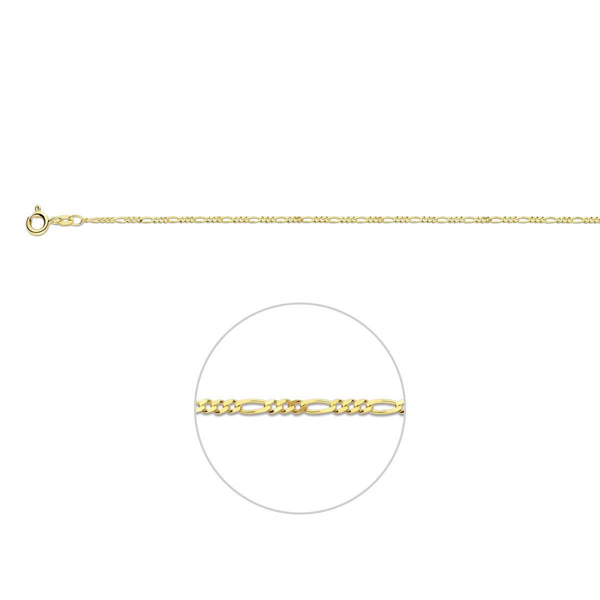 figaro 1,5 mm 14K geelgoud