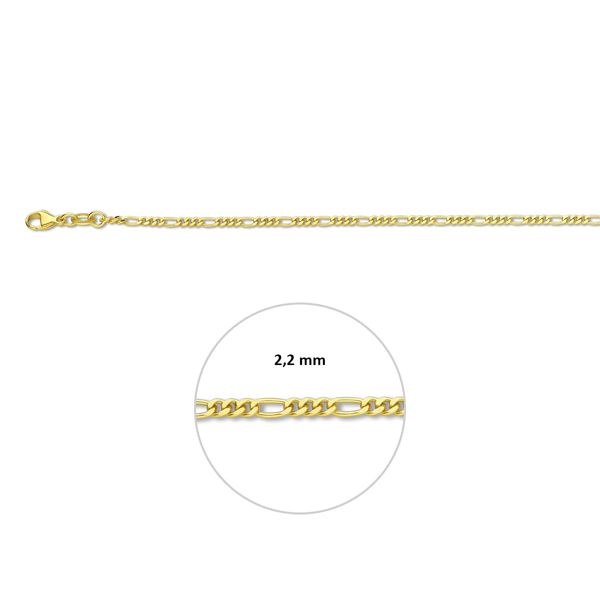 figaro 2,2 mm doublé 10/000 (geel)