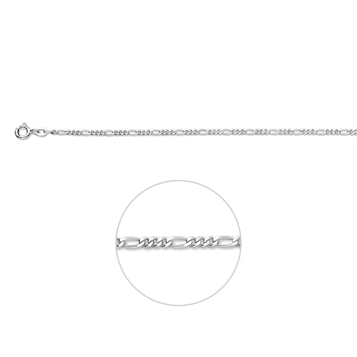 figaro 2,2 mm zilver wit