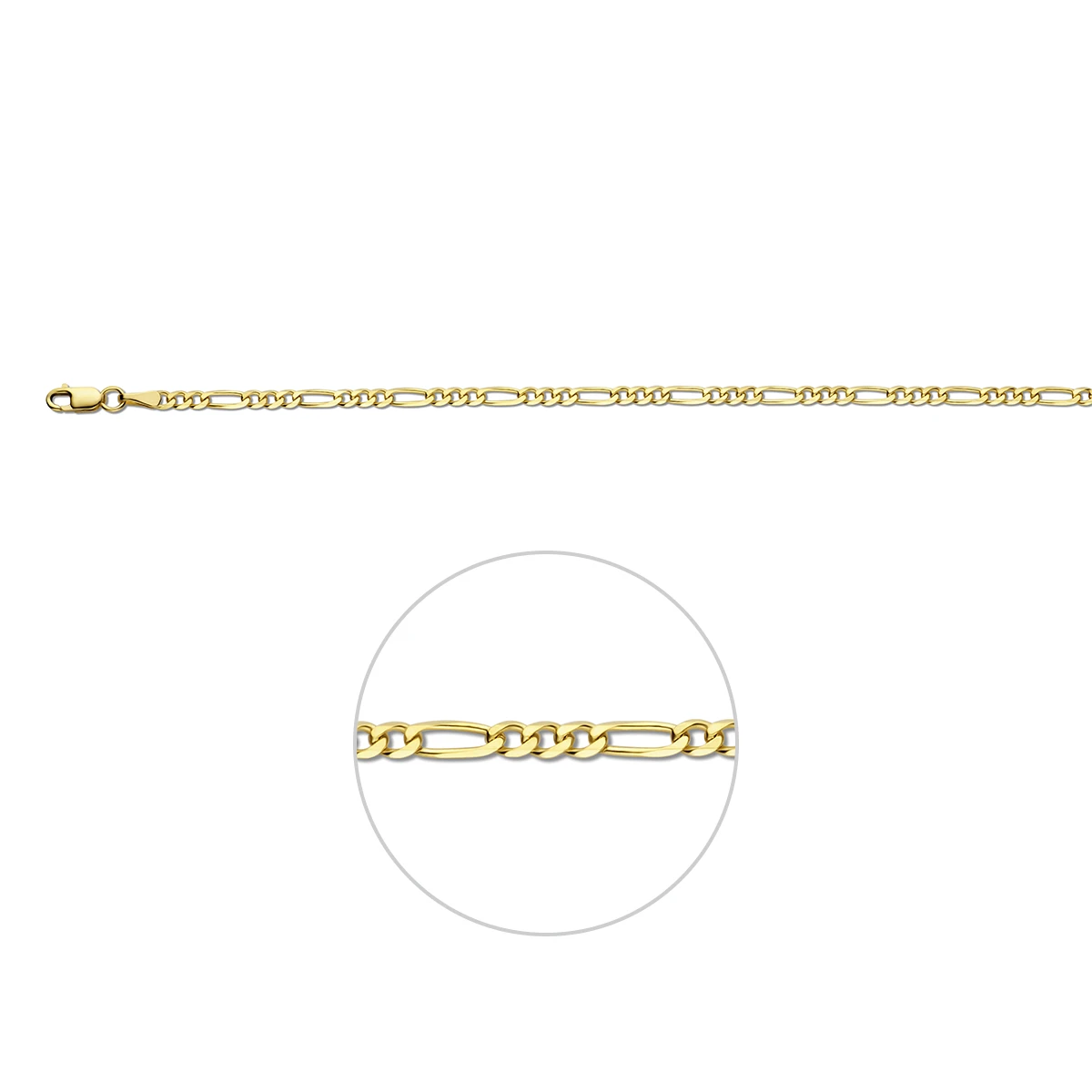 figaro 3,0 mm 14K geelgoud