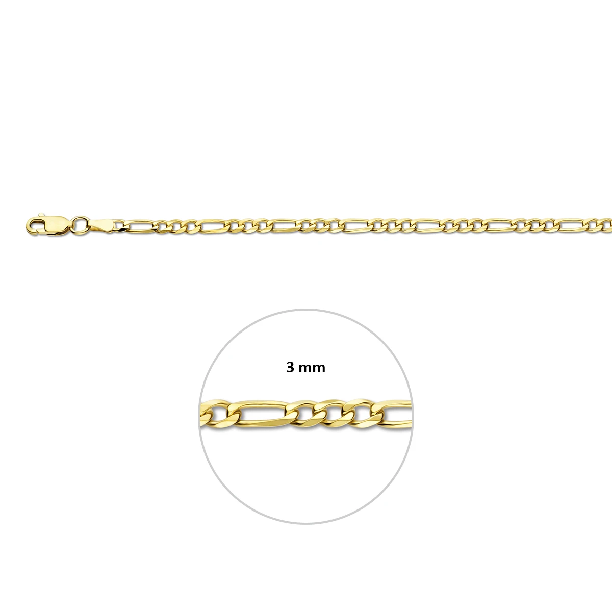 figaro 3,0 mm 14K geelgoud