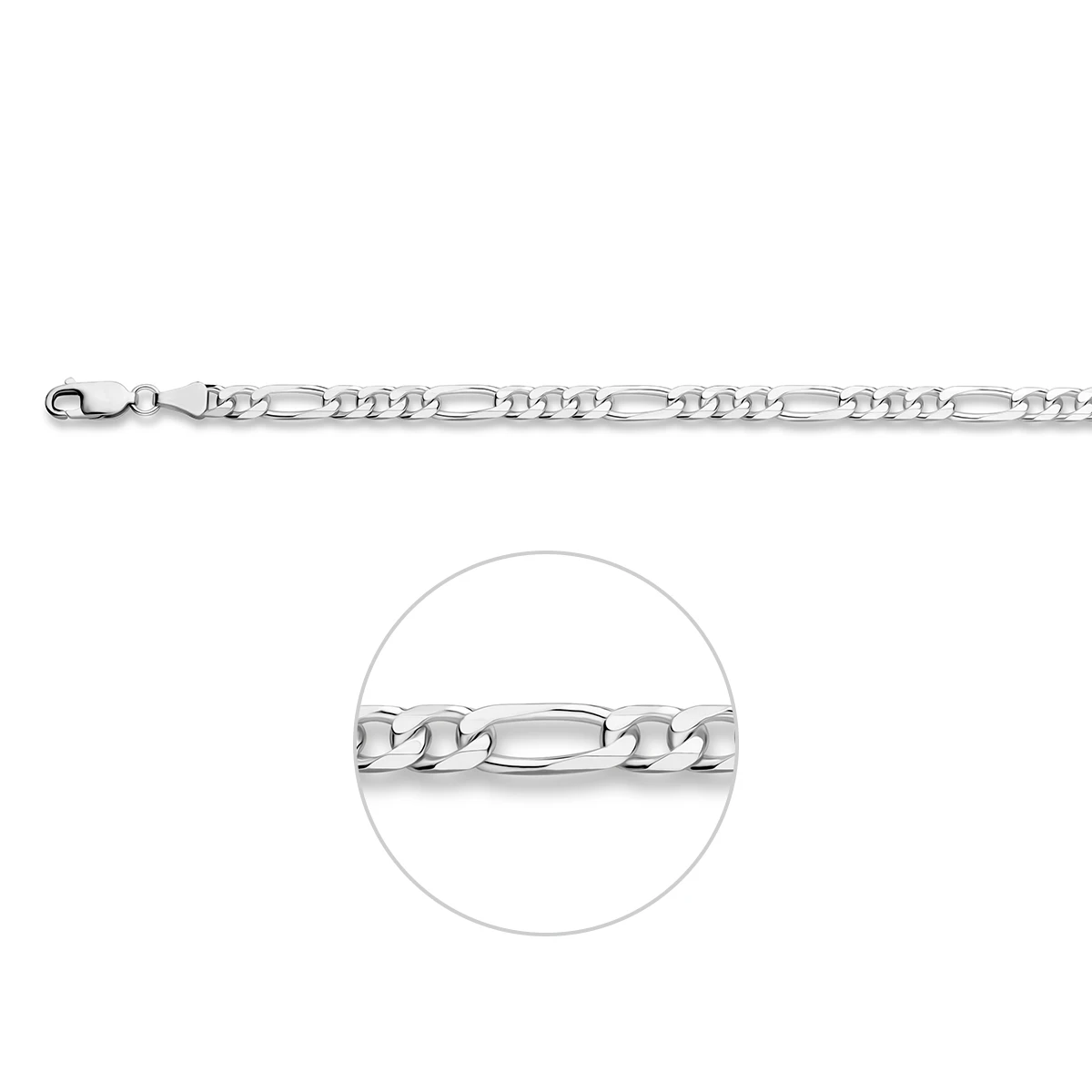 figaro 5,1 mm zilver wit