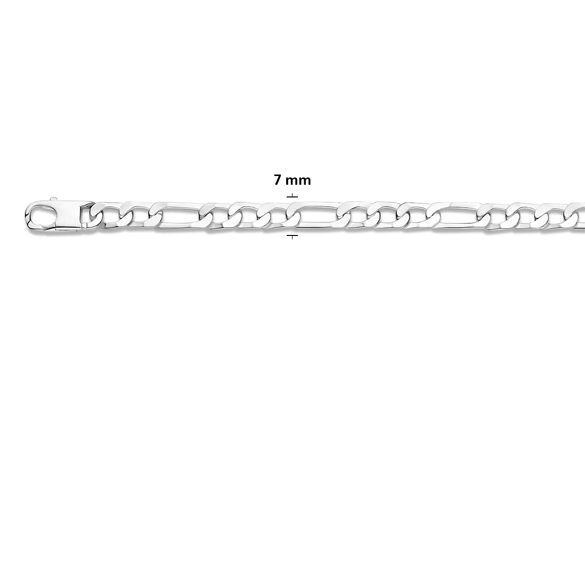 figaro 7,0 mm zilver wit