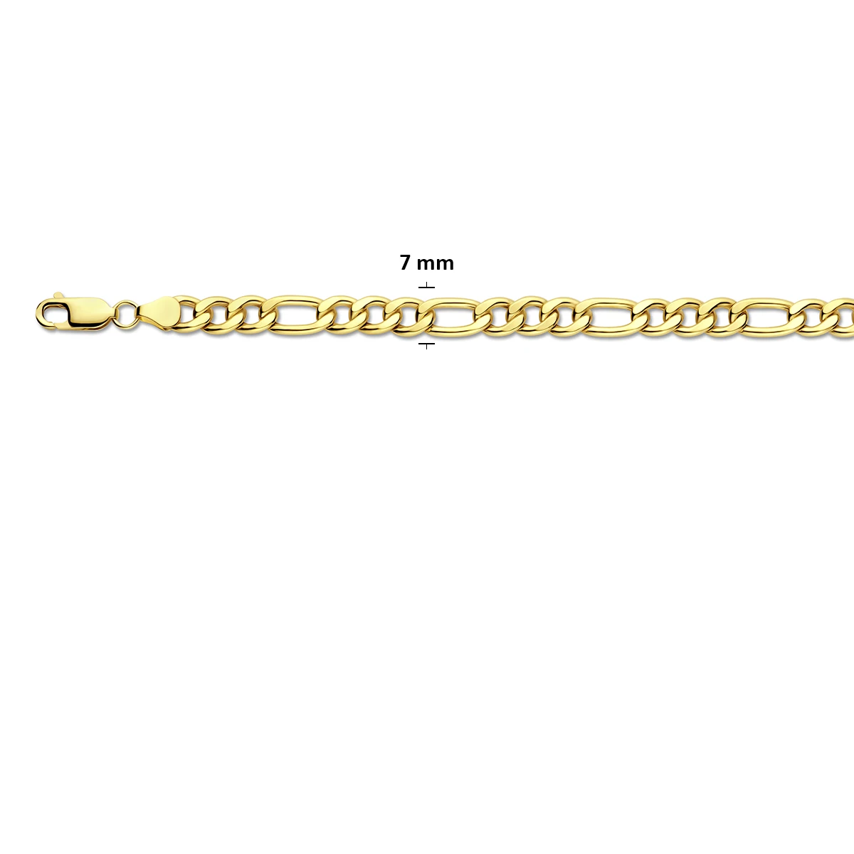 figaro massief 7,0 mm silgold (geel met zilverkern)