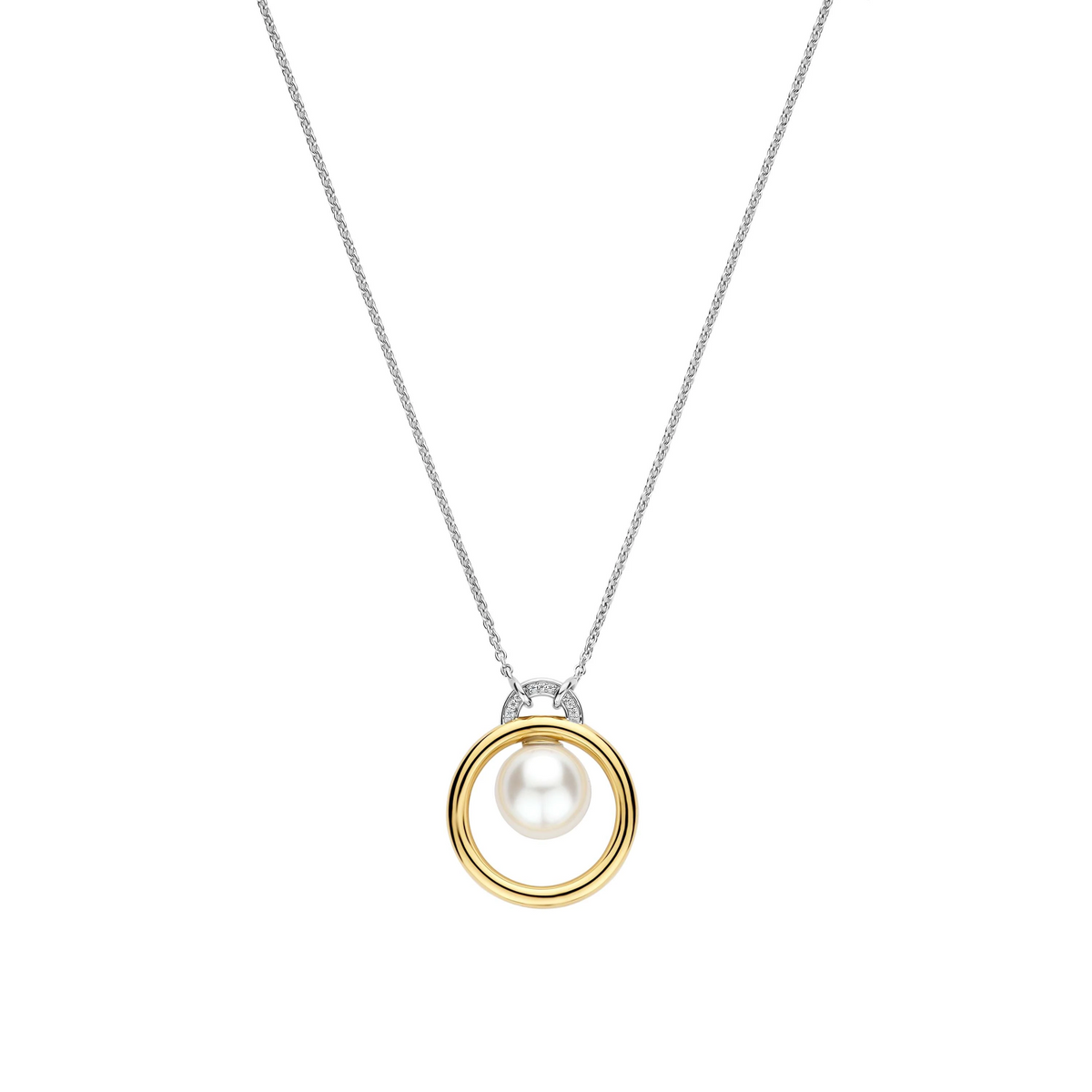 Floating Pearl Cirkel Ketting