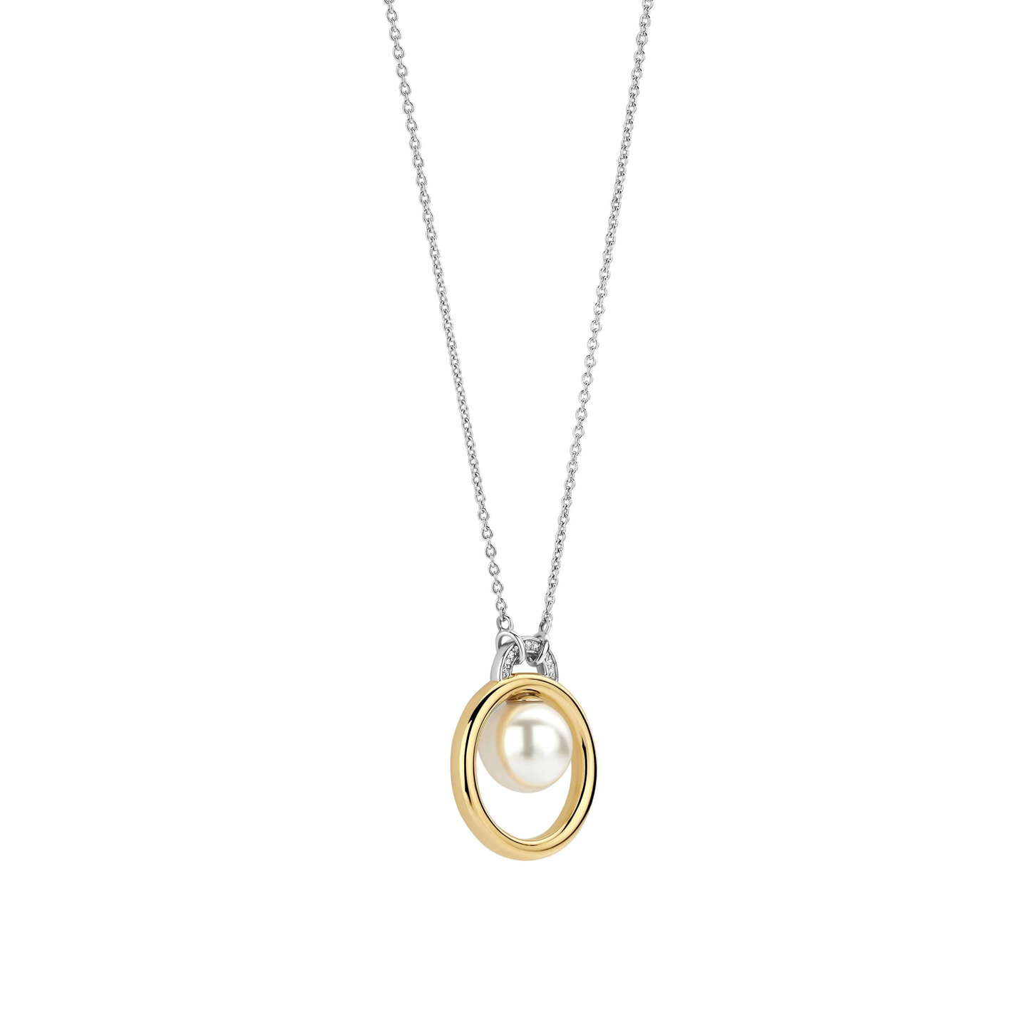 Floating Pearl Cirkel Ketting