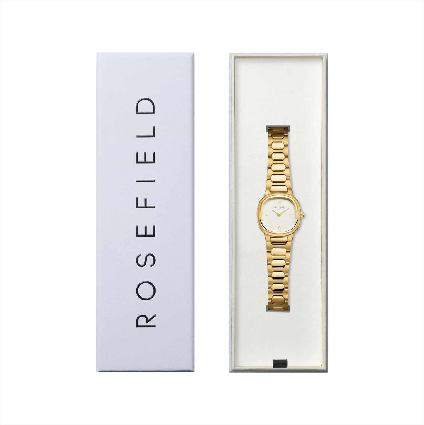 Gaia Roman Indexes Gold / Cilinder Steel Strap Matte & Shine Gold