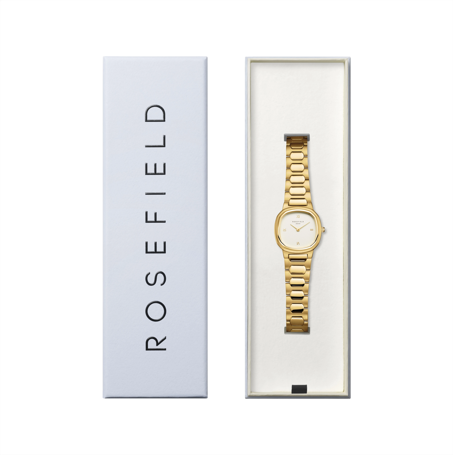 Gaia Roman Indexes Gold / Cilinder Steel Strap Matte & Shine Gold