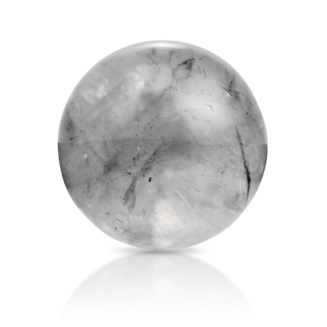 Gemstone - Black Rutilated Quartz - Polished 20mm