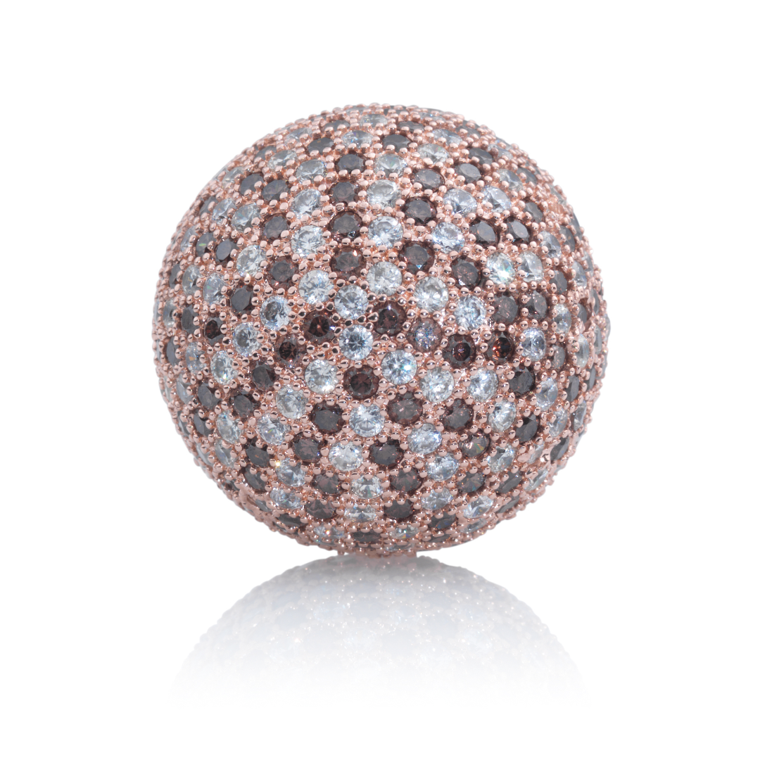 Gemstone - Polaris Rose Gold Brown Flame - 14mm