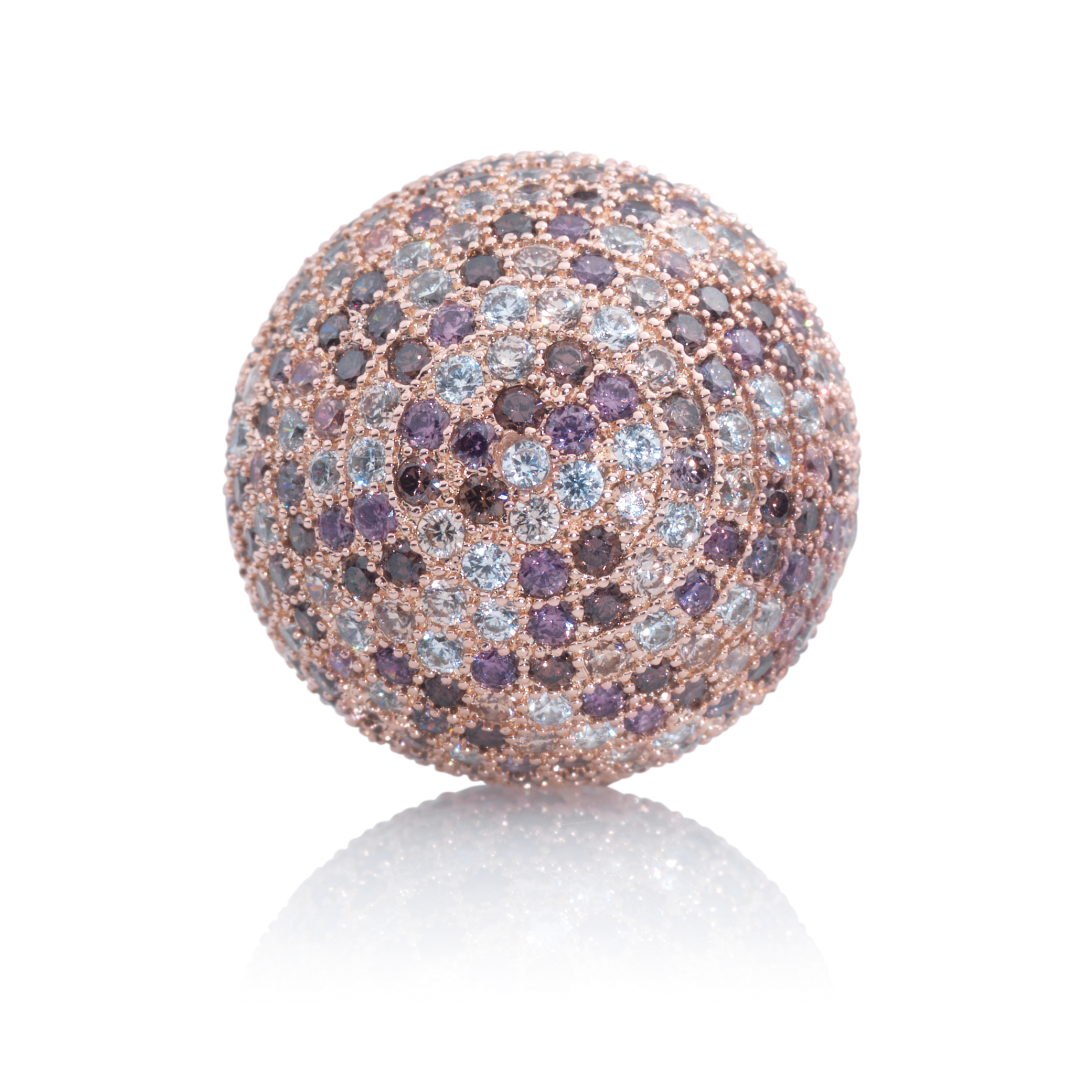 Gemstone - Polaris Rose Gold Purple Flame - 20mm