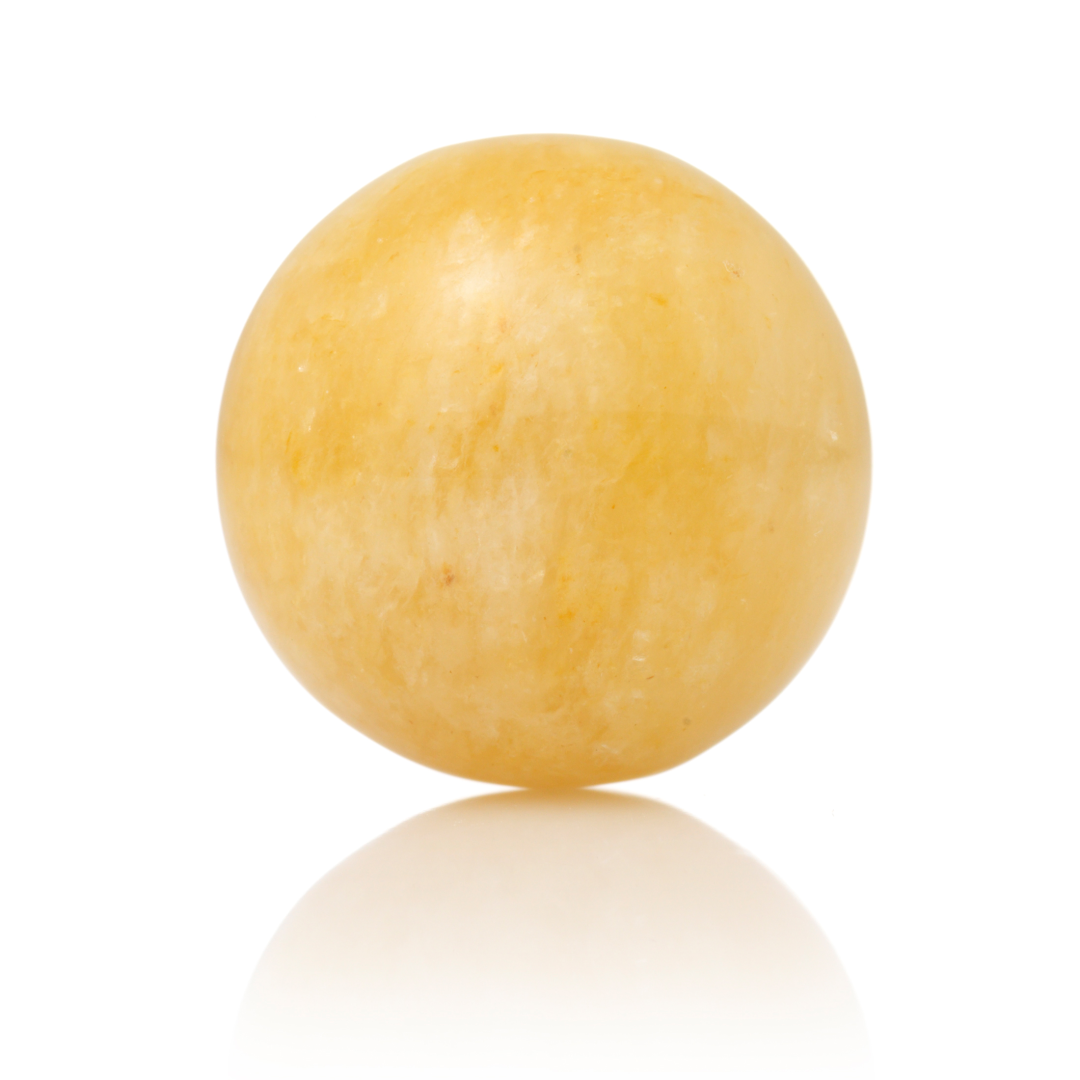 Gemstone - Yellow Jade - Polished 20mm