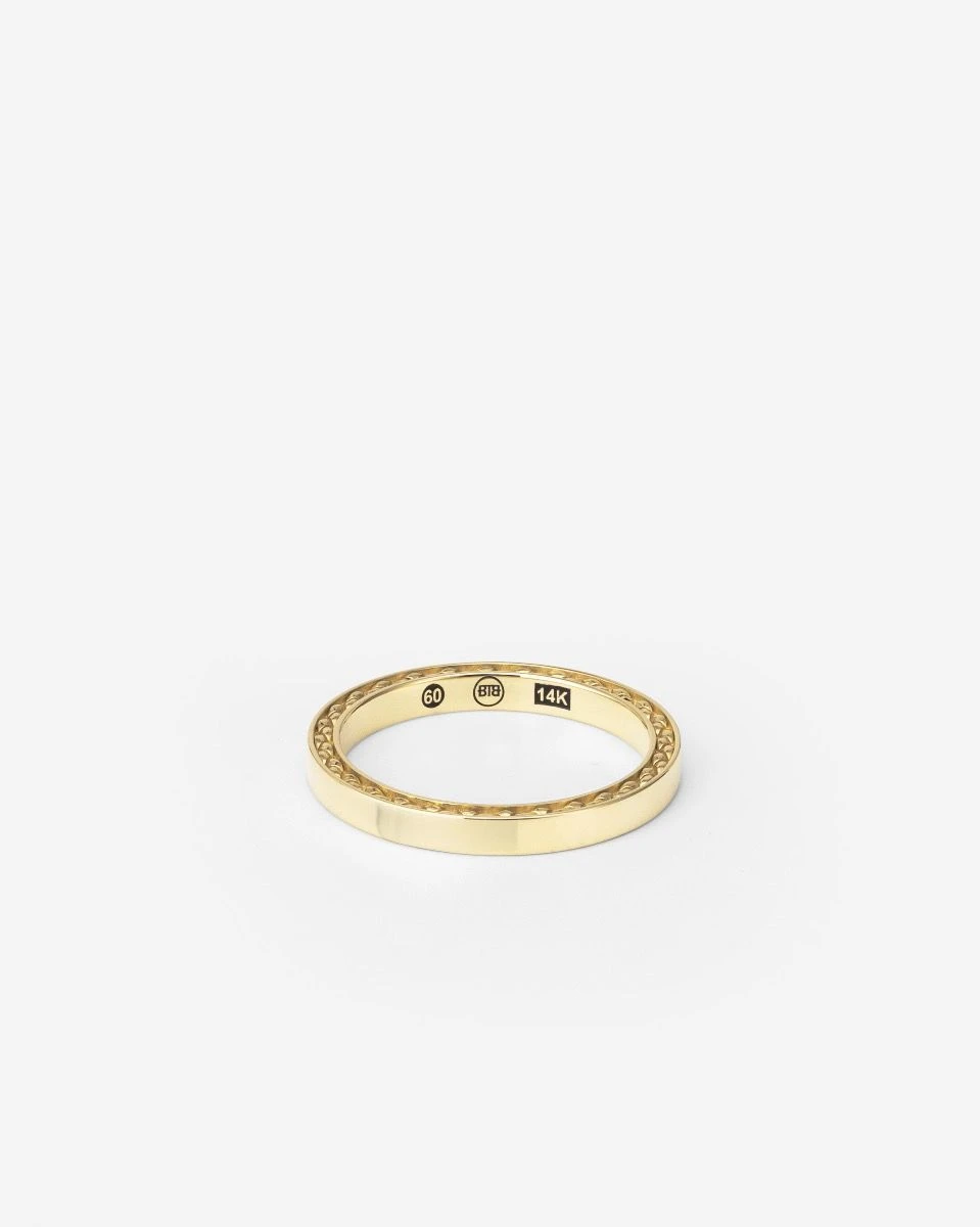 G403 64 - George Mini Smooth Ring 14kt Gold