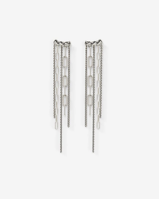 George Multi Chain Oorbel Zilver Single Piece