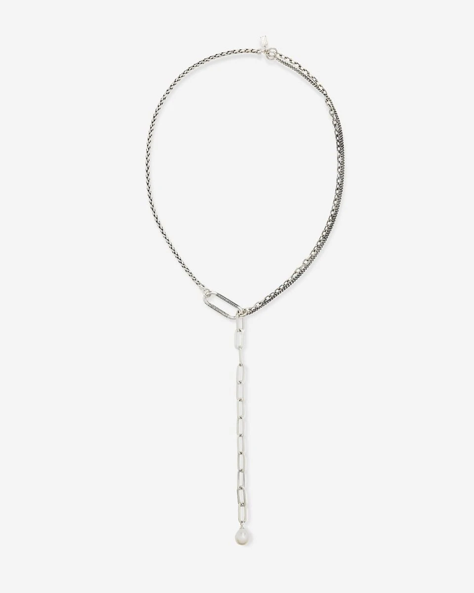 037 50cm - Multi Chain Y-Necklace George Silver