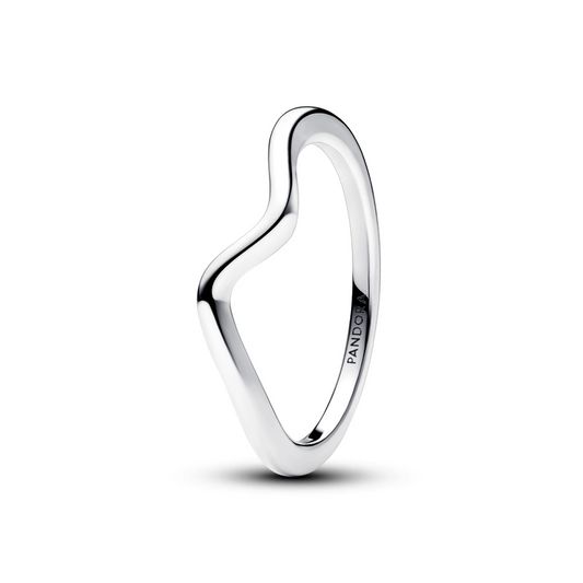Gepolijste golvende ring
