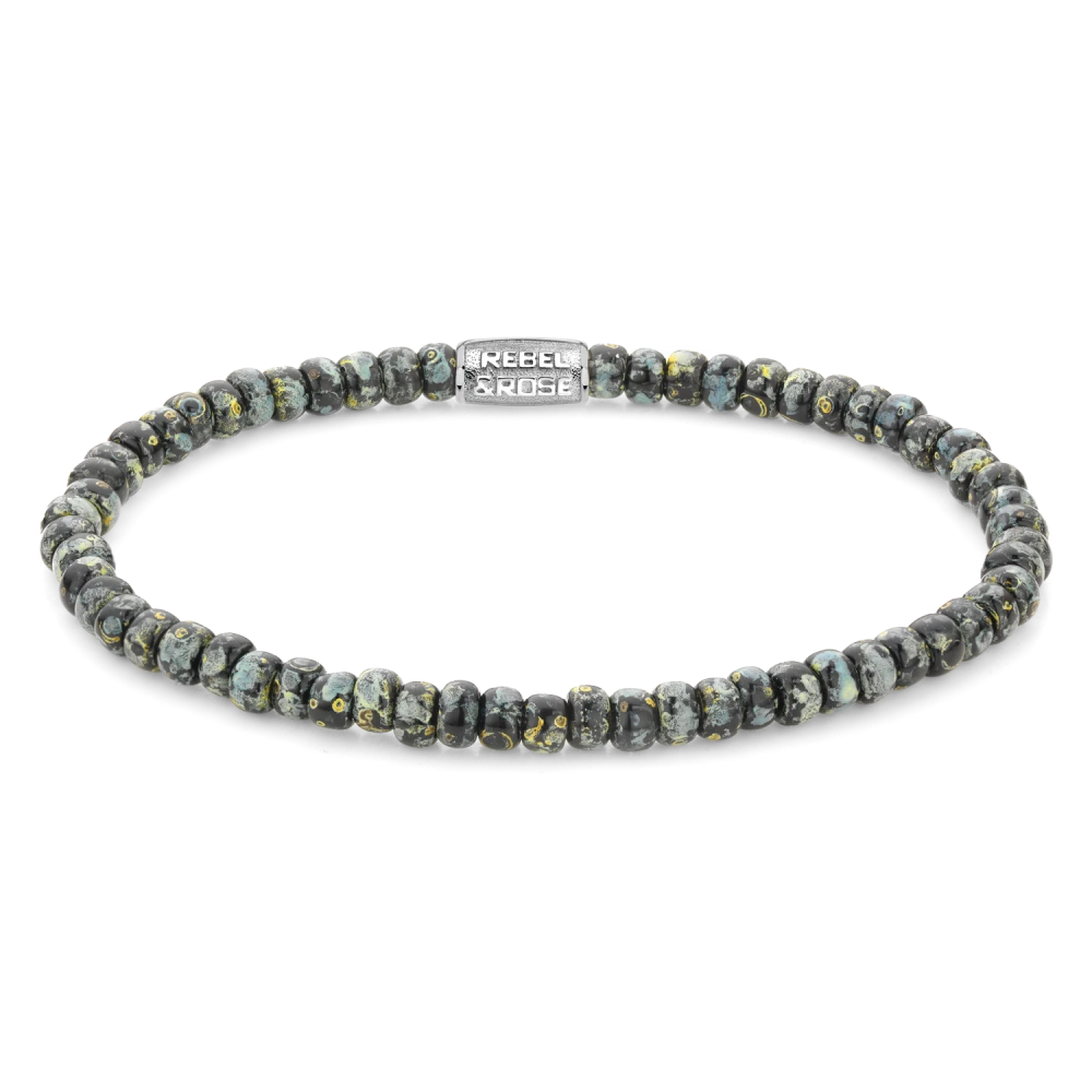 Glass Rocks Black Leopard - 4mm M --