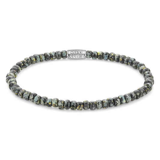 Glass Rocks Black Leopard - 4mm M --