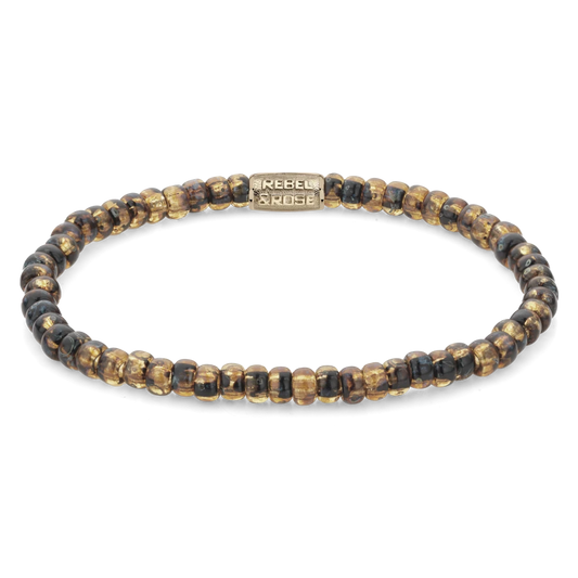 Glass Rocks Tiger gold-coloured - 4mm XS --
