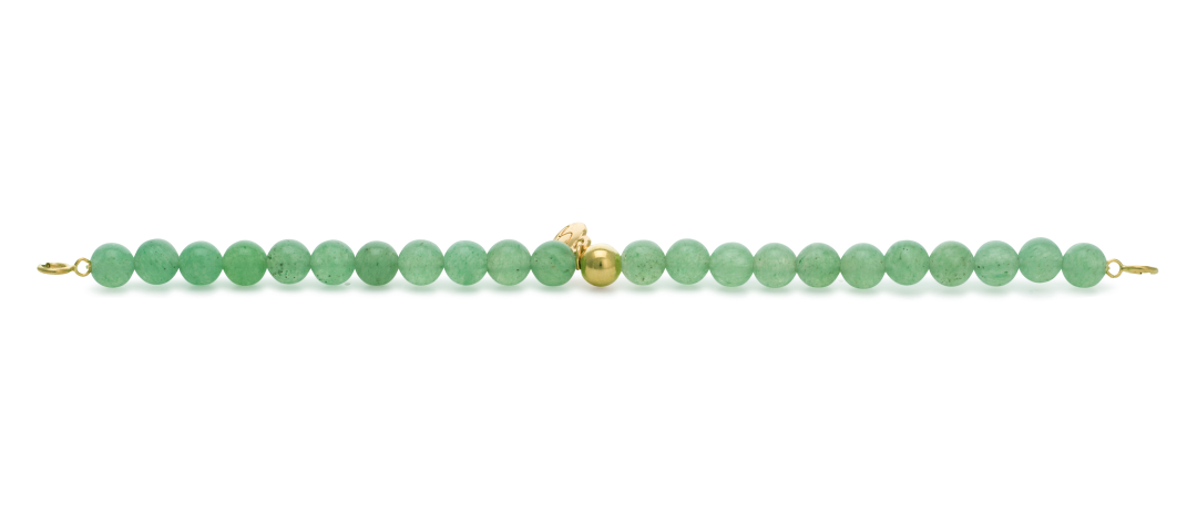 Gold Clasp - Bracelet 6mm Green Aventurine
