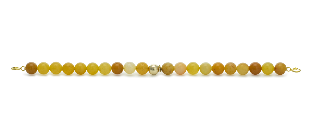 Gold Clasp - Bracelet 6mm Yellow Jade