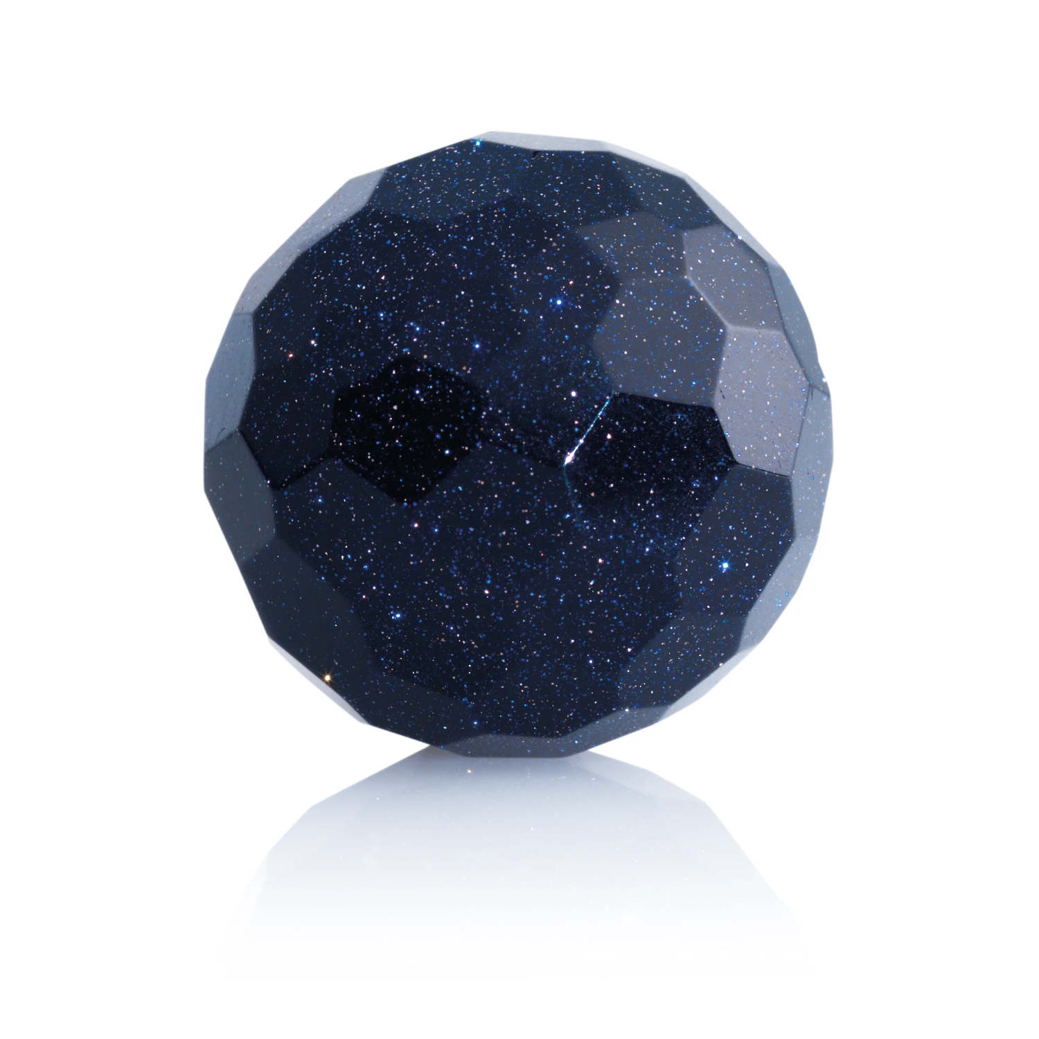 Goldstone Blue - Facet 14mm