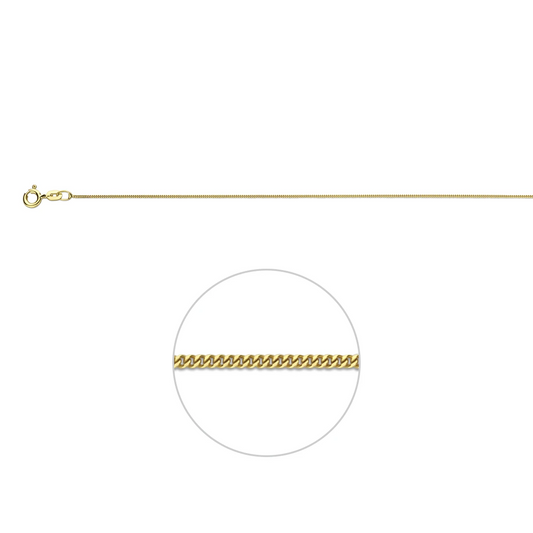 gourmette 0,8 mm 14K geelgoud