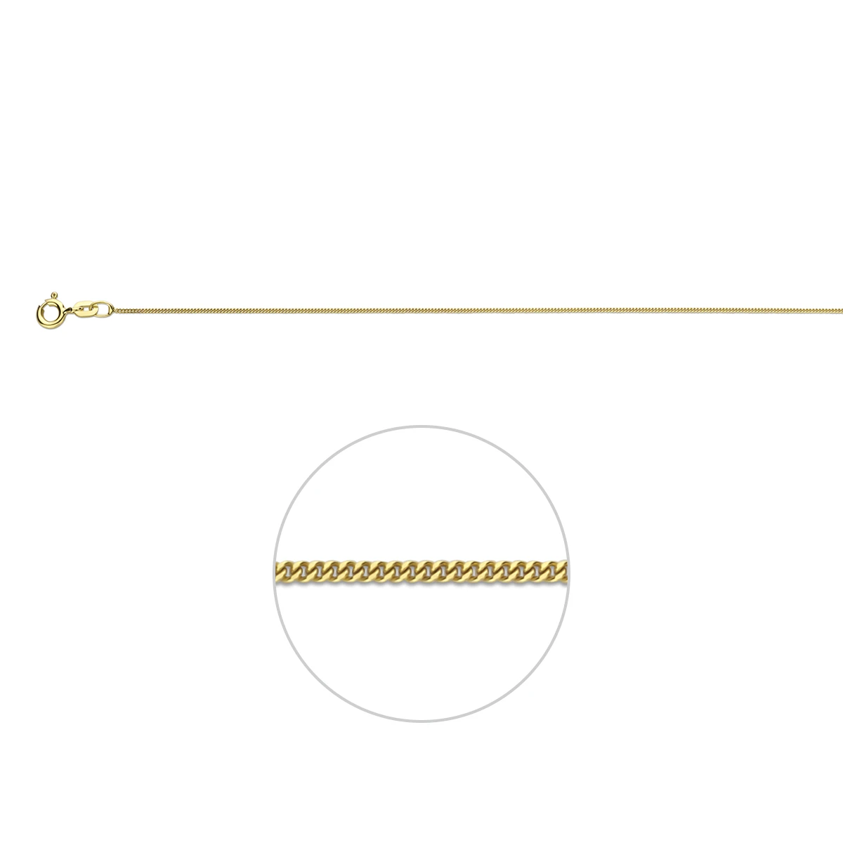 gourmette 0,8 mm 14K geelgoud