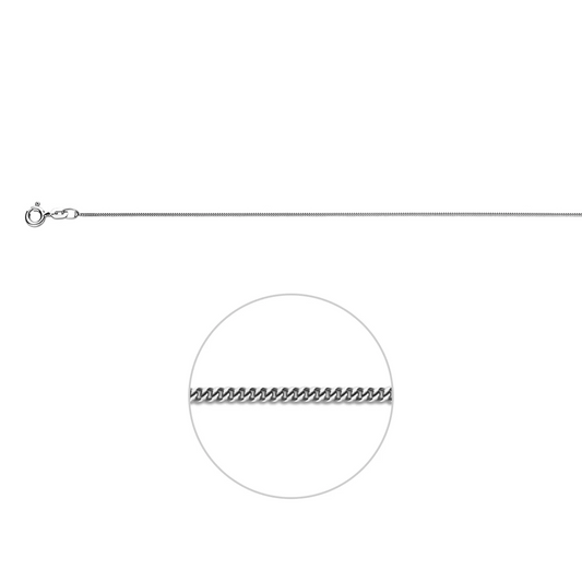 gourmette 0,8 mm 14K witgoud