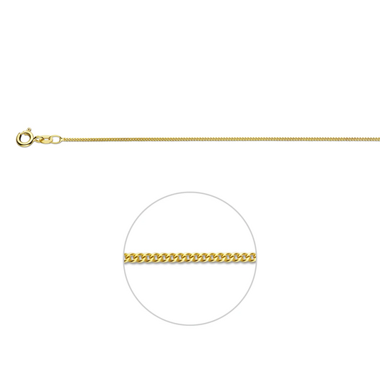 gourmette 1,1 mm 14K geelgoud