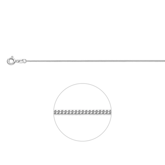 gourmette 1,1 mm 14K witgoud