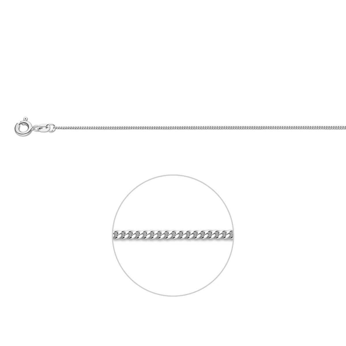 gourmette 1,1 mm 14K witgoud