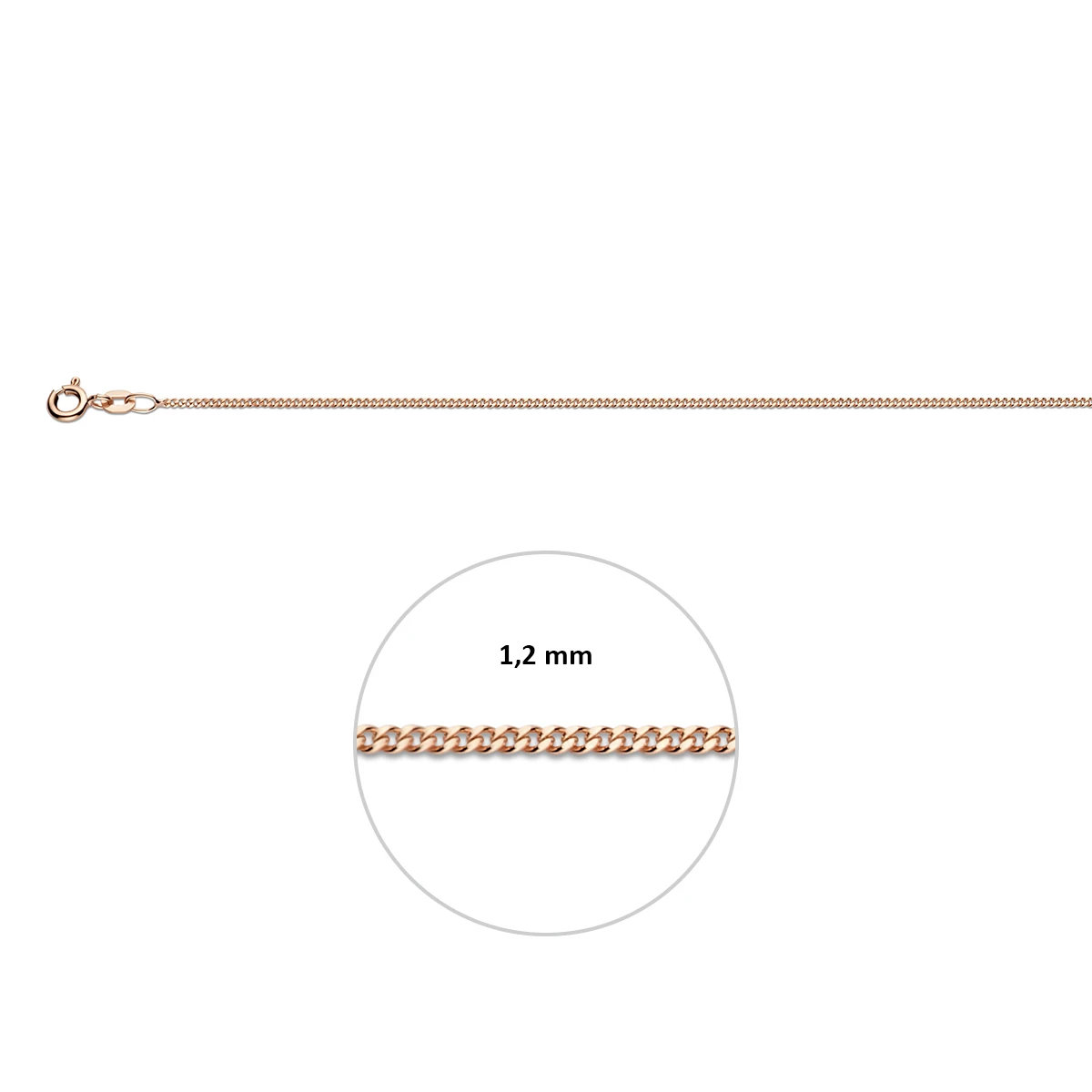 gourmette 1,2 mm 14K roségoud
