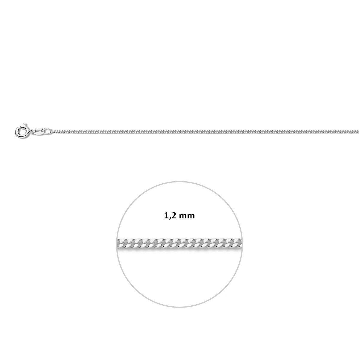 gourmette 1,2 mm 14K witgoud