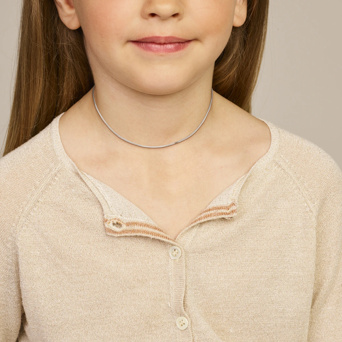gourmette 1,4 mm zilver wit