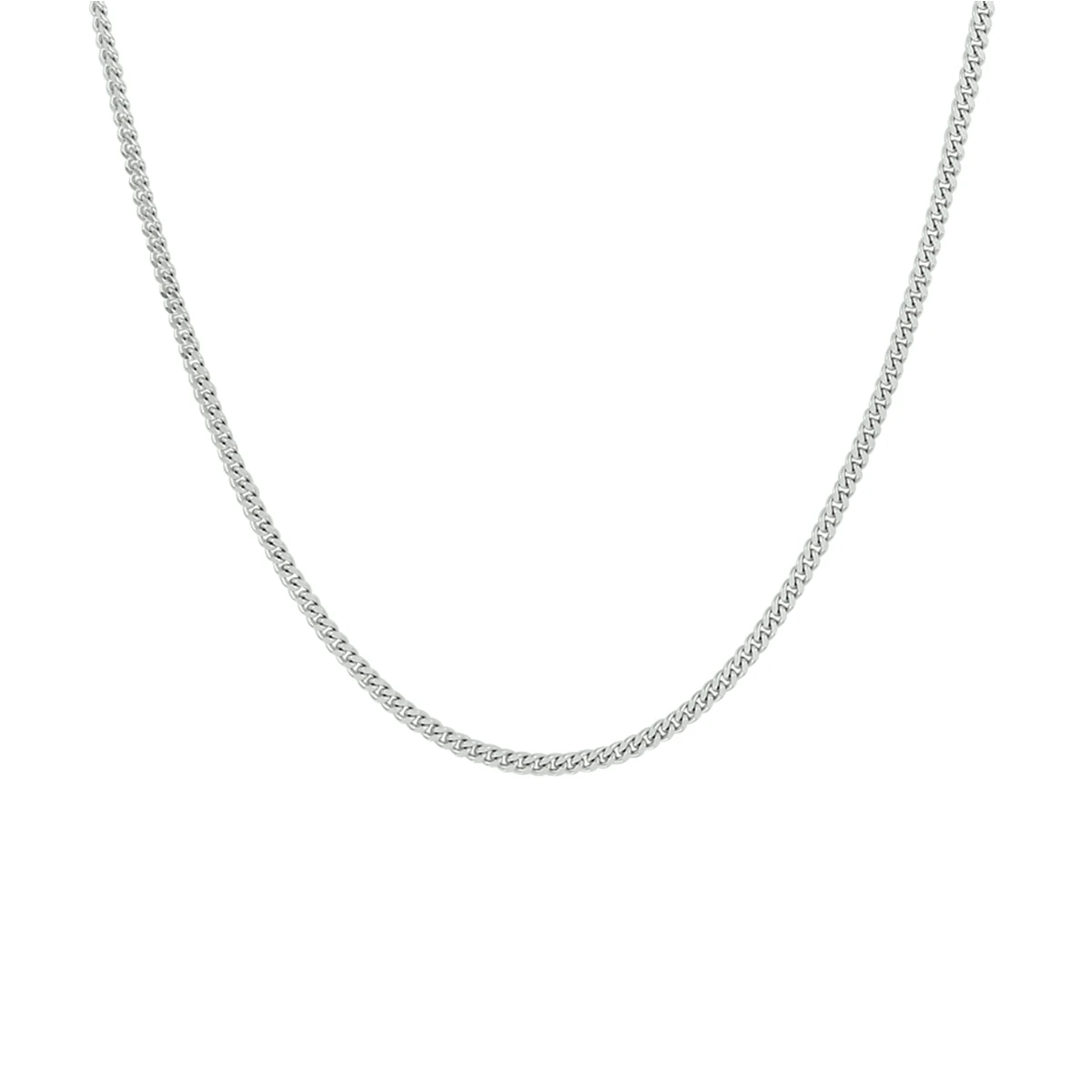 gourmette 1,6 mm zilver gerhodineerd